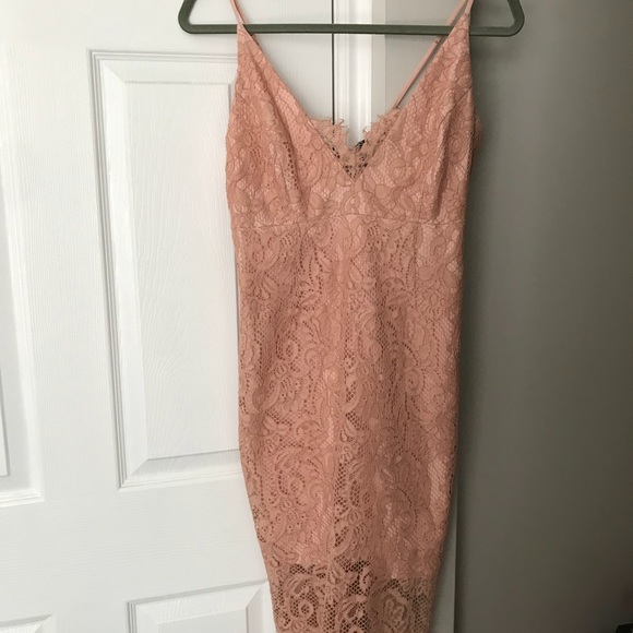 Bardot Rose Lace Pencil Dress - Picture 2 of 9